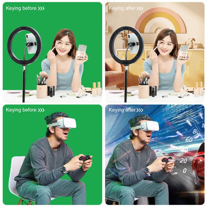 PULUZ 1x2m T-Shape Photo Studio Background Support Stand Backdrop Crossbar Bracket Kit with Clips(Green) by PULUZ