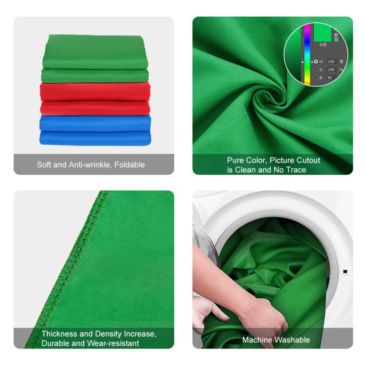 PULUZ 3m x 6m Photography Background Thickness Photo Studio Background Cloth Backdrop(Green) by PULUZ