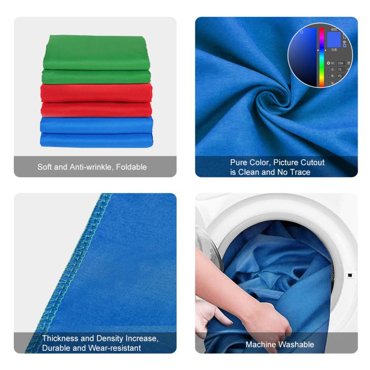 PULUZ 3m x 6m Photography Background Thickness Photo Studio Background Cloth Backdrop(Blue) by PULUZ