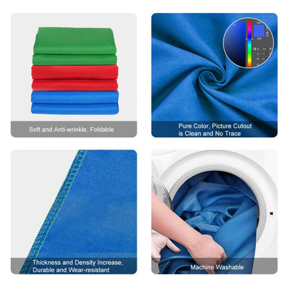 PULUZ 3m x 6m Photography Background Thickness Photo Studio Background Cloth Backdrop(Blue) by PULUZ