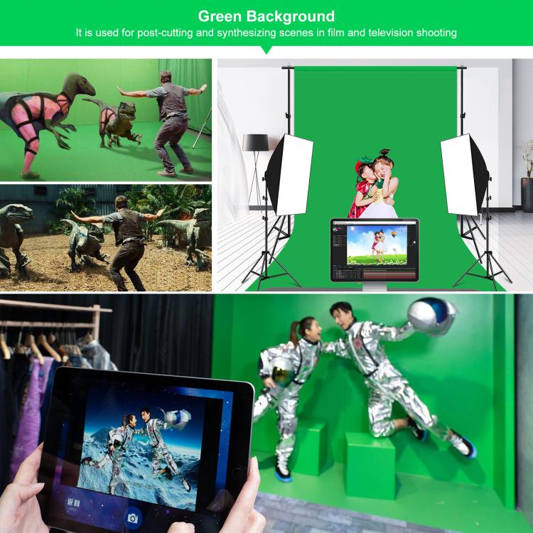 PULUZ 1m x 2m Photography Background Thickness Photo Studio Background Cloth Backdrop(Green) by PULUZ