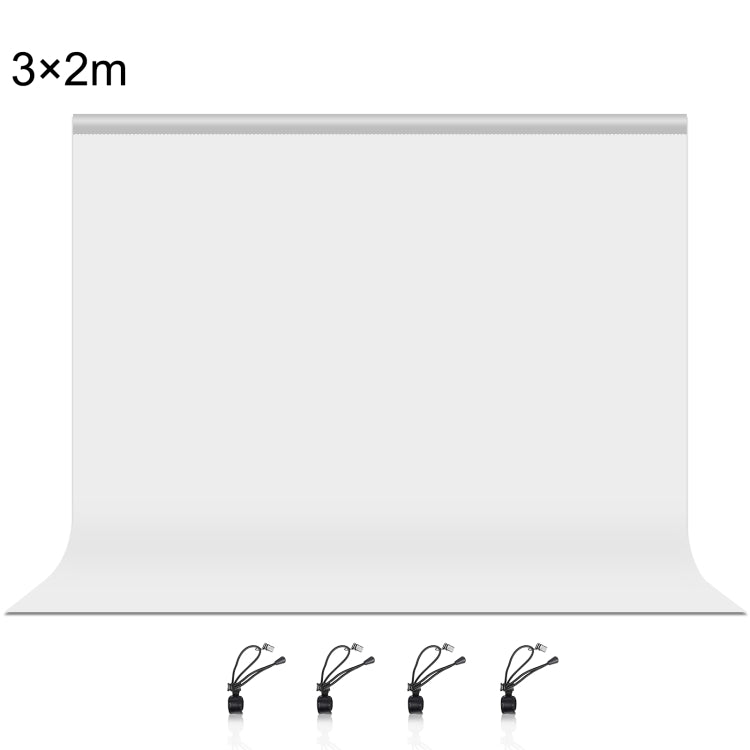 PULUZ 3m x 2m Photography Background Thickness Photo Studio Background Cloth Backdrop (White) - Solid Color by PULUZ | Online Shopping UK | buy2fix