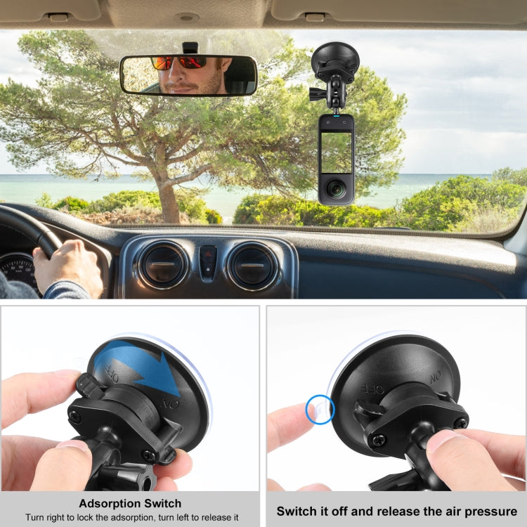 PULUZ 1/4 inch Magic Arm Suction Cup Mount (Black) by PULUZ