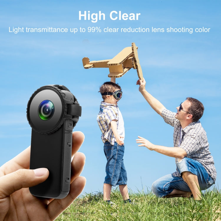 PULUZ Upgrade Lens Guard Protective Glass Cover for Insta360 One X2(Black) by PULUZ