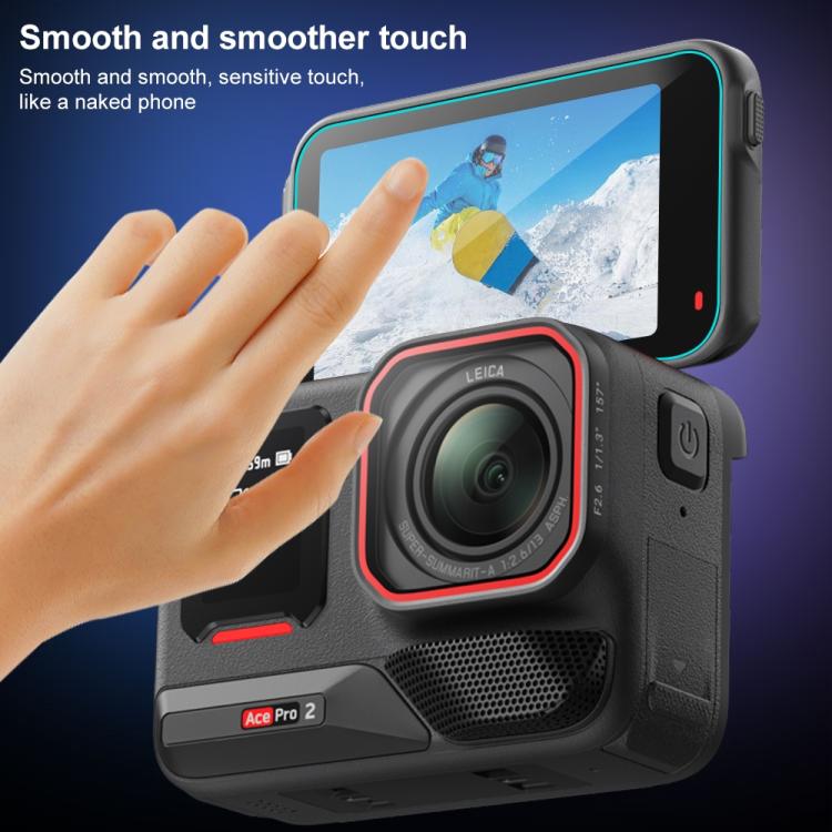 For Insta360 Ace Pro 2 PULUZ 3 in 1 Rear & Front  Screen and Lens Tempered Glass Film (Transparent) - Protective Film & Stickers by PULUZ | Online Shopping UK | buy2fix