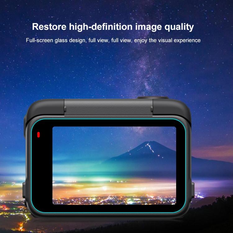 For Insta360 Ace Pro 2 PULUZ 3 in 1 Rear & Front  Screen and Lens Tempered Glass Film (Transparent) - Protective Film & Stickers by PULUZ | Online Shopping UK | buy2fix