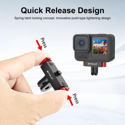 For GoPro HERO13 Black PULUZ Magnetic Quick Release Base Mount (Black Red) by PULUZ