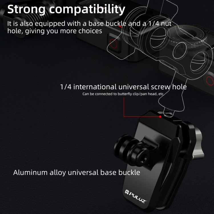 PULUZ Motorcycle Windshield Clip Bracket Camera Mount (Black) - Bicycle Handlebar Mount by PULUZ | Online Shopping UK | buy2fix