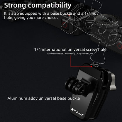 PULUZ Motorcycle Windshield Clip Bracket Camera Mount (Black) - Bicycle Handlebar Mount by PULUZ | Online Shopping UK | buy2fix