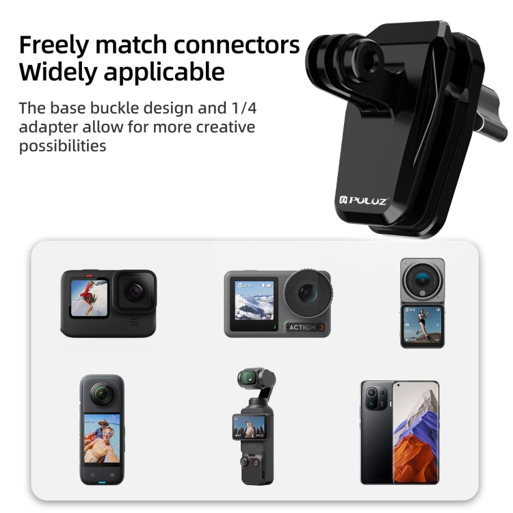 PULUZ Motorcycle Windshield Clip Bracket Camera Mount (Black) - Bicycle Handlebar Mount by PULUZ | Online Shopping UK | buy2fix