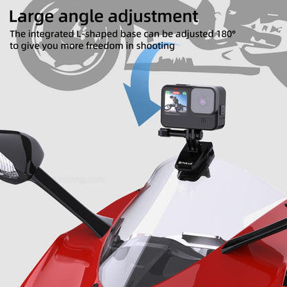 PULUZ Motorcycle Windshield Clip Bracket Camera Mount (Black) - Bicycle Handlebar Mount by PULUZ | Online Shopping UK | buy2fix