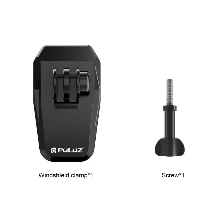 PULUZ Motorcycle Windshield Clip Bracket Camera Mount (Black) - Bicycle Handlebar Mount by PULUZ | Online Shopping UK | buy2fix
