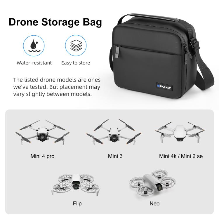 PULUZ Portable Carry Bag Single Shoulder Storage Bag for DJI Mini Series Drone / DJI Osmo Pocket Series (Black) - Carry Cases & Bags by PULUZ | Online Shopping UK | buy2fix