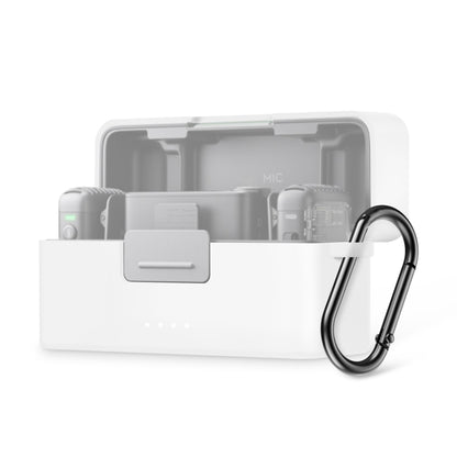 For DJI Mic 2 PULUZ Charging Case Silicone Scratch-proof Protective Cover (White) by PULUZ