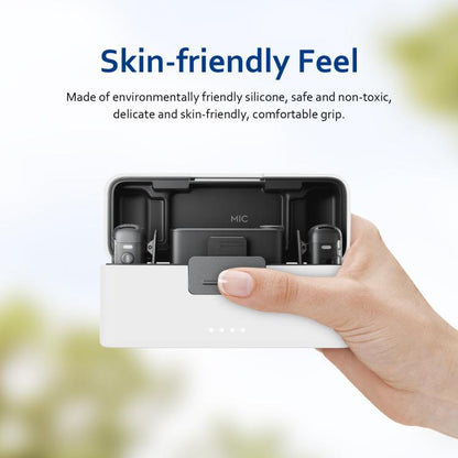 For DJI Mic 2 PULUZ Charging Case Silicone Scratch-proof Protective Cover (White) by PULUZ