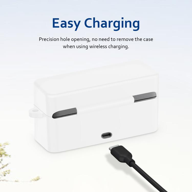 For DJI Mic 2 PULUZ Charging Case Silicone Scratch-proof Protective Cover (White) by PULUZ