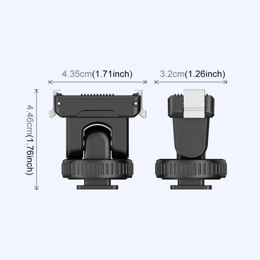 For DJI Osmo Action 5 Pro / 4 / 3 PULUZ Cold Shoe Gimbal Quick Release Base Adapter (Black) by PULUZ