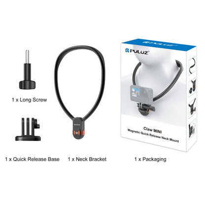 PULUZ Lazy Neck Bracket Magnetic Quick Release POV View Mount (Black) - Holder by PULUZ | Online Shopping UK | buy2fix