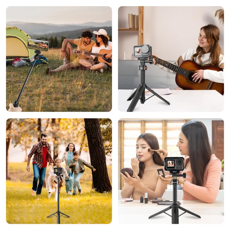 PULUZ Mini Magnetic Quick Release Selfie Stick Tripod (Black) - Holder by PULUZ | Online Shopping UK | buy2fix