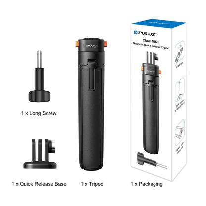 PULUZ Mini Magnetic Quick Release Selfie Stick Tripod (Black) - Holder by PULUZ | Online Shopping UK | buy2fix