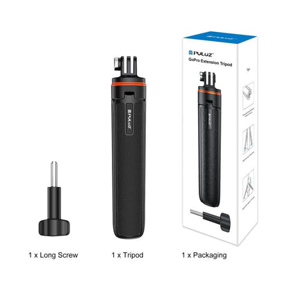 PULUZ Action Camera Extension Tripod Selfie Stick Stand for GoPro (Black) - Holder by PULUZ | Online Shopping UK | buy2fix