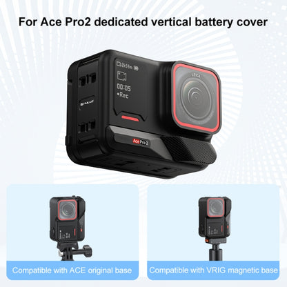 PULUZ Aluminum Alloy Vertical Shooting Magnetic Quick-release Battery Side Interface Cover for Insta360 Ace Pro 2 (Black) - Others by PULUZ | Online Shopping UK | buy2fix