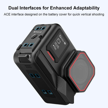 PULUZ ACE / AC Aluminum Alloy Vertical Shooting Magnetic Quick-release Battery Side Interface Cover for Insta360 Ace Pro 2 (Black) - Others by PULUZ | Online Shopping UK | buy2fix