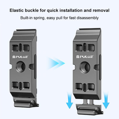 PULUZ ACE / AC Aluminum Alloy Vertical Shooting Magnetic Quick-release Battery Side Interface Cover for Insta360 Ace Pro 2 (Black) - Others by PULUZ | Online Shopping UK | buy2fix