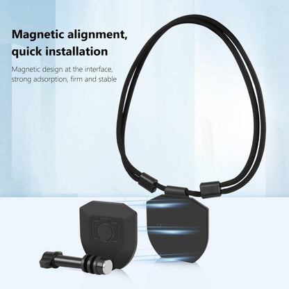 PULUZ Action Camera Magnetic Neck Mount Holder Vlog POV Neck Strap (Black) - Mount & Holder by PULUZ | Online Shopping UK | buy2fix