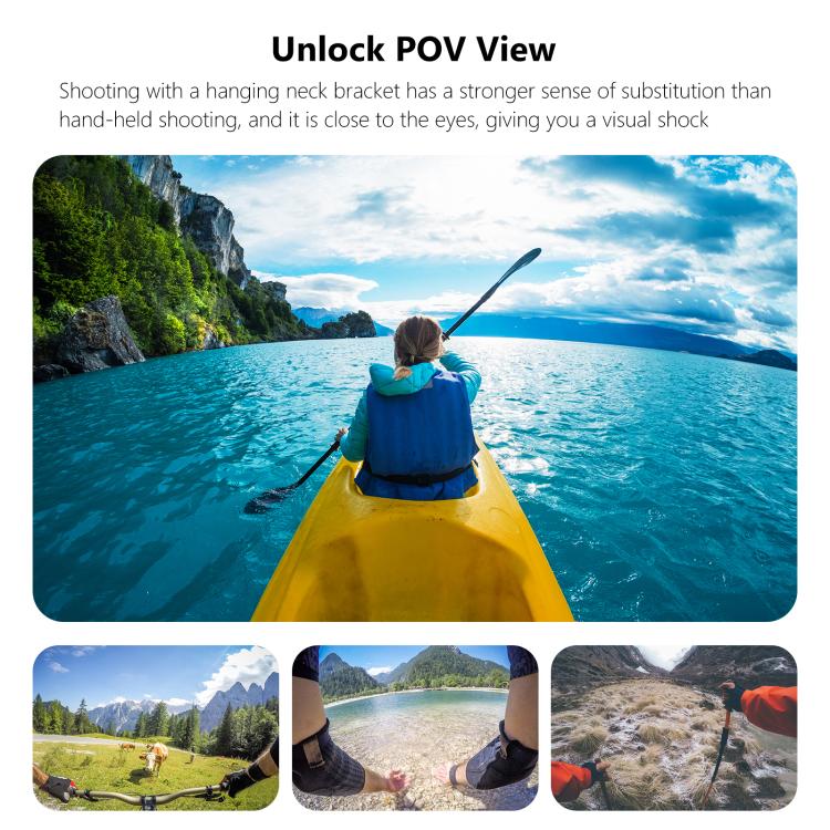 PULUZ Action Camera Magnetic Neck Mount Holder Vlog POV Neck Strap (Black) - Mount & Holder by PULUZ | Online Shopping UK | buy2fix