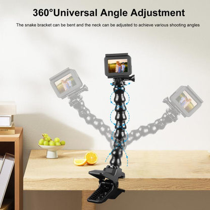 PULUZ Action Sports Cameras Jaws Flex Clamp Mount with Phone Clamp (Black) - Holder by PULUZ | Online Shopping UK | buy2fix