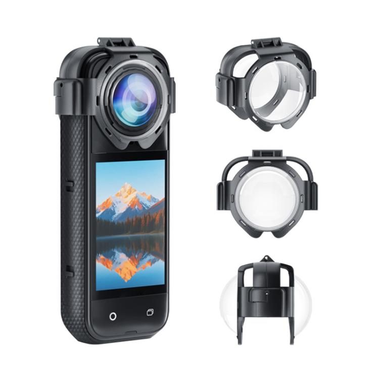 For Insta360 X5 PULUZ Snap-on Optical Tempered Glass Lens Guard Protective Cover (Transparent) - Len Accessories by PULUZ | Online Shopping UK | buy2fix