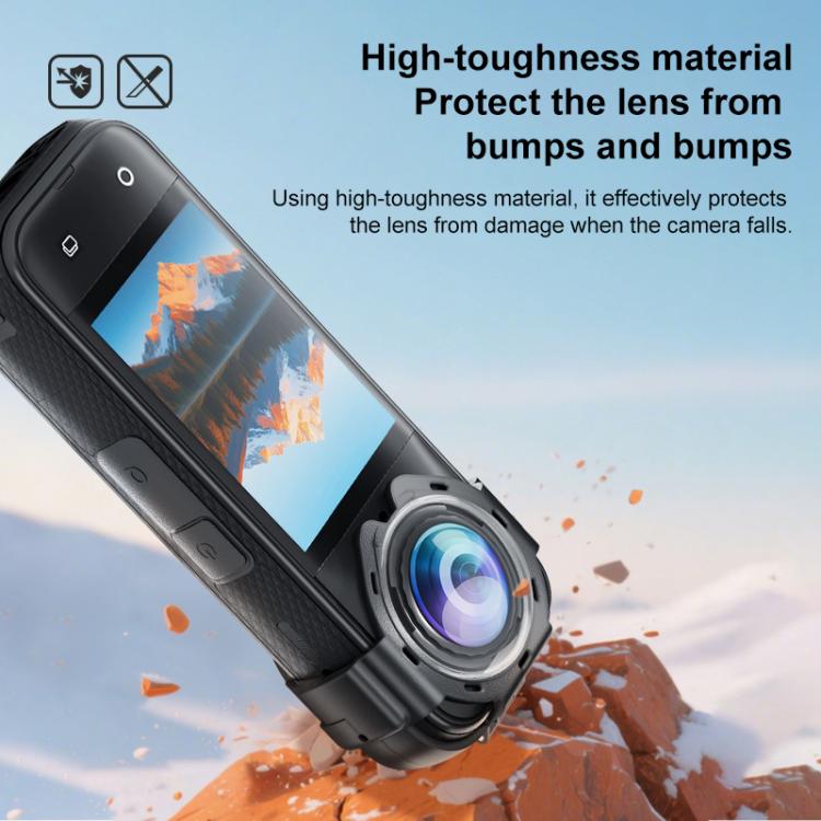 For Insta360 X5 PULUZ Snap-on Optical Tempered Glass Lens Guard Protective Cover (Transparent) - Len Accessories by PULUZ | Online Shopping UK | buy2fix