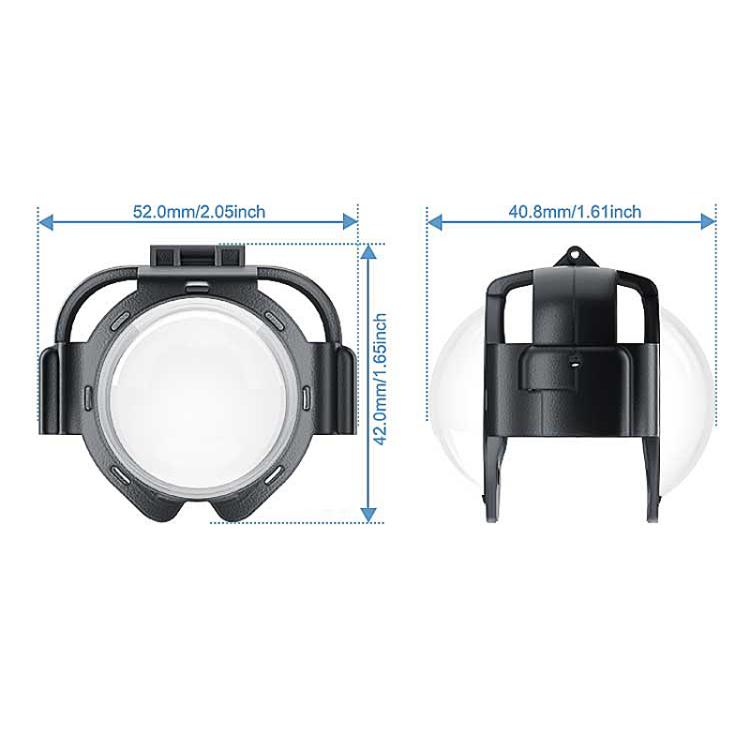 For Insta360 X5 PULUZ Snap-on Optical Tempered Glass Lens Guard Protective Cover (Transparent) - Len Accessories by PULUZ | Online Shopping UK | buy2fix