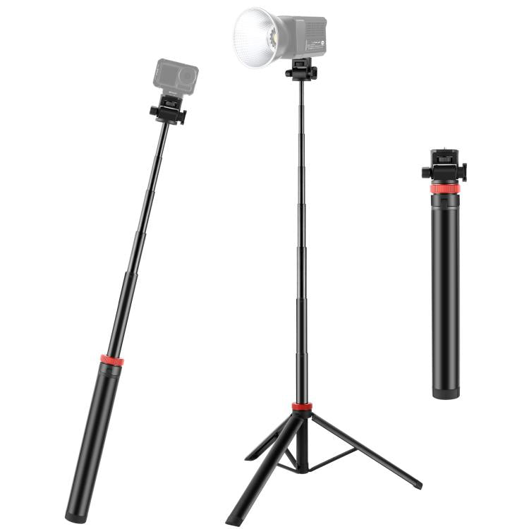 PULUZ 2m 8-section Aluminum Alloy Broadcast Fill Light Bracket Telescopic Tripod (Black) - Stand by PULUZ | Online Shopping UK | buy2fix