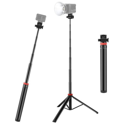 PULUZ 2m 8-section Aluminum Alloy Broadcast Fill Light Bracket Telescopic Tripod (Black) - Stand by PULUZ | Online Shopping UK | buy2fix