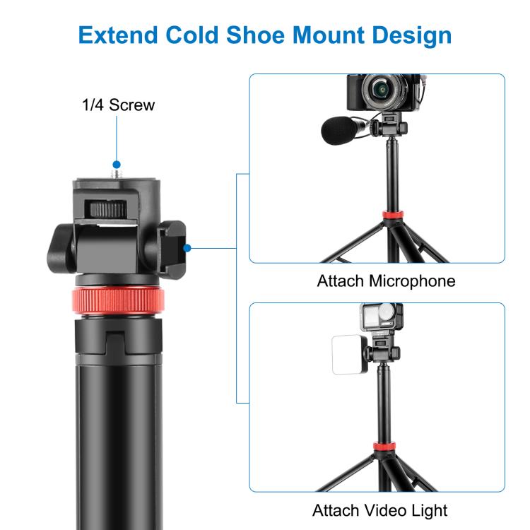 PULUZ 2m 8-section Aluminum Alloy Broadcast Fill Light Bracket Telescopic Tripod (Black) - Stand by PULUZ | Online Shopping UK | buy2fix