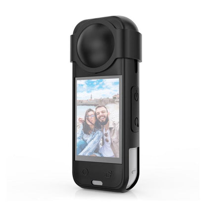 For Insta360 X5 PULUZ Silicone Protective Case with Lens Cover (Black) - Case & Bags by PULUZ | Online Shopping UK | buy2fix
