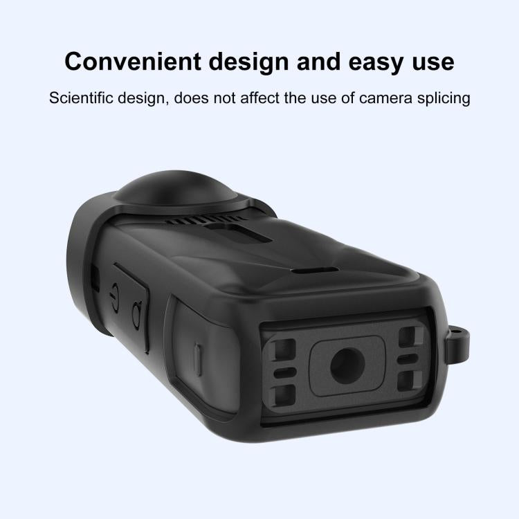 For Insta360 X5 PULUZ Silicone Protective Case with Lens Cover (Black) - Case & Bags by PULUZ | Online Shopping UK | buy2fix