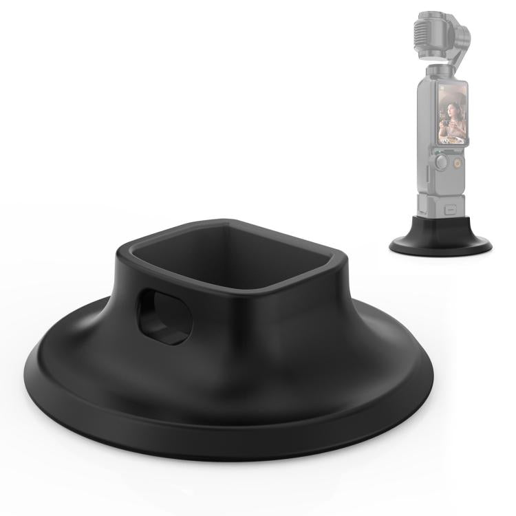 For DJI Osmo Pocket 3 PULUZ Adhesive Type Silicone Dock Desktop Base Bracket (Black) - Mount & Holder by PULUZ | Online Shopping UK | buy2fix