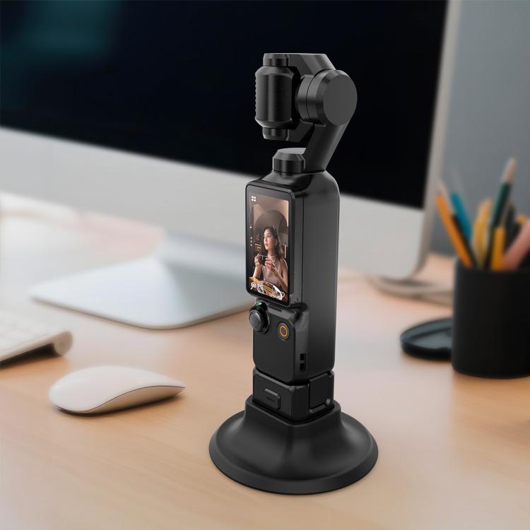 For DJI Osmo Pocket 3 PULUZ Adhesive Type Silicone Dock Desktop Base Bracket (Black) - Mount & Holder by PULUZ | Online Shopping UK | buy2fix