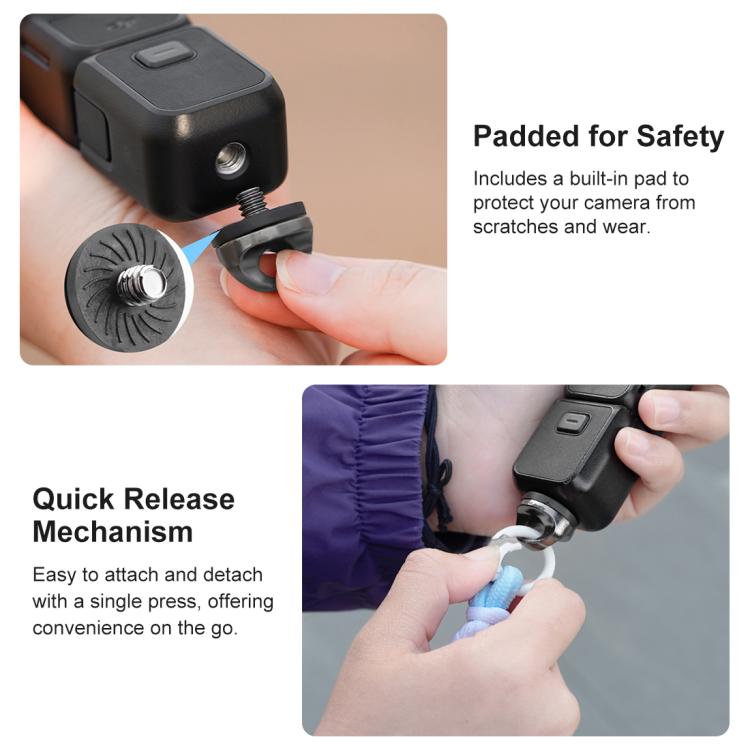 PULUZ Sports Camera Lanyard Long Adjustable Anti-lost Rope for DJI OSMO Pocket 3 / Insta360 X5 (Black) -  by PULUZ | Online Shopping UK | buy2fix