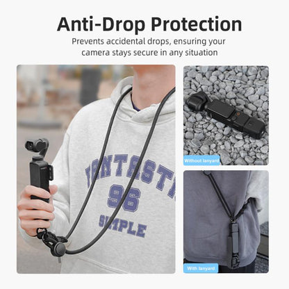 PULUZ Sports Camera Lanyard Long Adjustable Anti-lost Rope for DJI OSMO Pocket 3 / Insta360 X5 (Blue) -  by PULUZ | Online Shopping UK | buy2fix