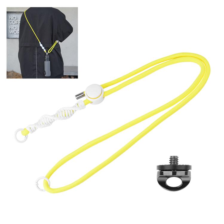 PULUZ Sports Camera Lanyard Long Adjustable Anti-lost Rope for DJI OSMO Pocket 3 / Insta360 X5 (Yellow) -  by PULUZ | Online Shopping UK | buy2fix