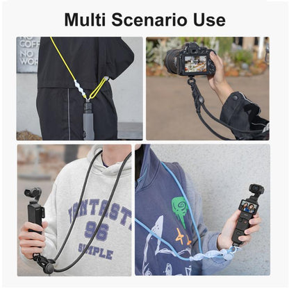 PULUZ Sports Camera Lanyard Long Adjustable Anti-lost Rope for DJI OSMO Pocket 3 / Insta360 X5 (Yellow) -  by PULUZ | Online Shopping UK | buy2fix
