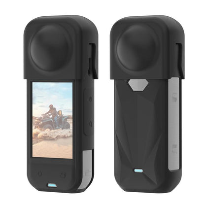 For Insta360 X5 PULUZ Silicone Protective Case with Lens Cover (Black) - Case & Bags by PULUZ | Online Shopping UK | buy2fix