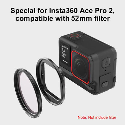 For Insta360 Ace Pro 2 PULUZ Filter Holder Metal Protective Filter Frame (Black) - Lens Filter by PULUZ | Online Shopping UK | buy2fix