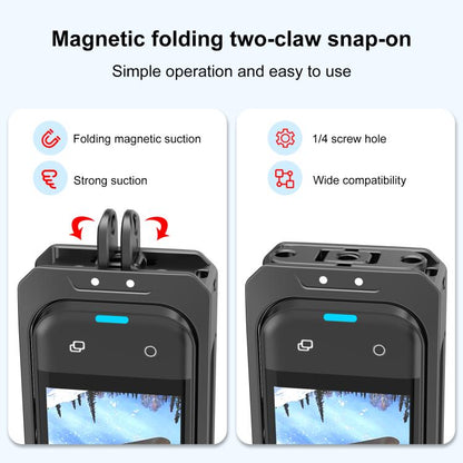 For Insta360 X5 PULUZ Metal Protective Cage Rig Housing Frame with Lens Cover (Black) - Mount & Holder by PULUZ | Online Shopping UK | buy2fix