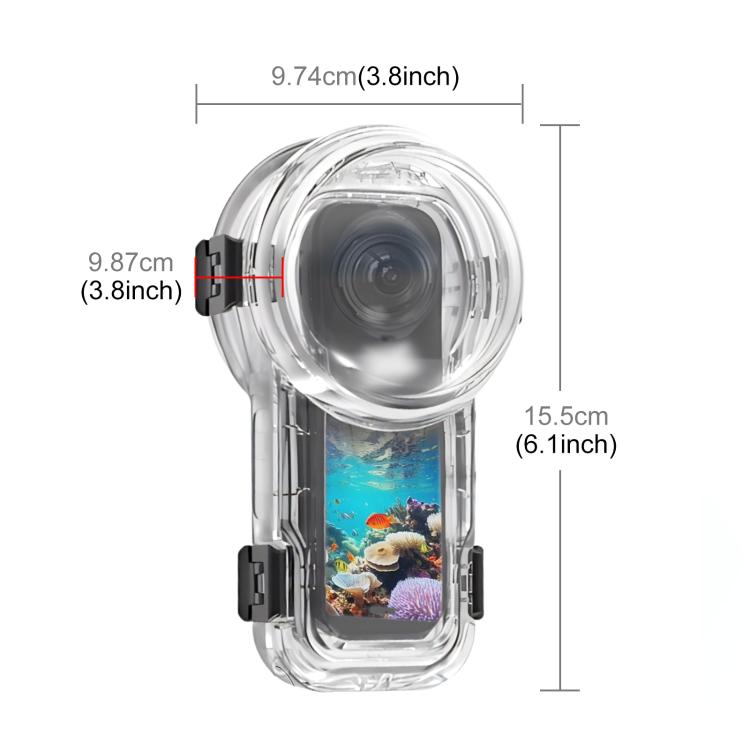 For Insta360 X5 PULUZ Quick Release 60m Waterproof Sealed Diving Case (Transparent) - Case & Bags by PULUZ | Online Shopping UK | buy2fix