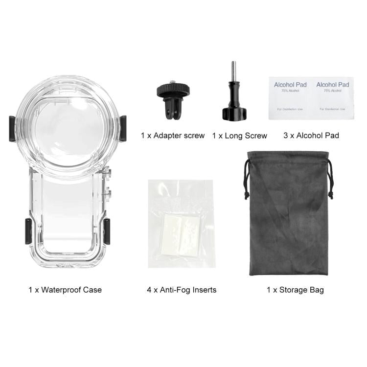 For Insta360 X5 PULUZ Quick Release 60m Waterproof Sealed Diving Case (Transparent) - Case & Bags by PULUZ | Online Shopping UK | buy2fix